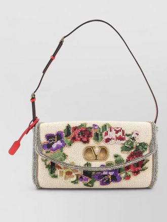Valentino Garavani shoulder clutch bag adjustable strap chain trim