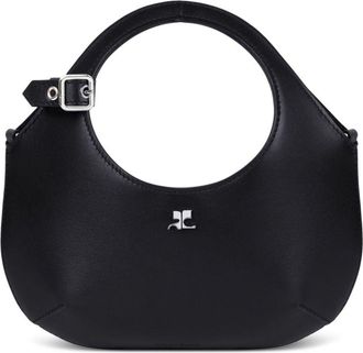 ハンドバッグ Courreges Black Leather Reedition Handbag REEDITION LEATHER BOWLING BAG - courrèges