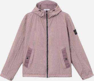 Stone Island Mens S0A23 Hooded Jacket Mink Purple - Grey - Size: 38/Regular