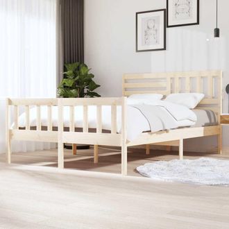vidaXL Estructura De Cama De Madera Maciza 140x200 Cm Vidaxl