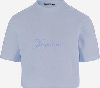 Jacquemus Light Blue Logo T-Shirt