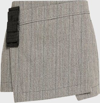 3.1 Phillip Lim Jasp&eacute; Wool Overlay Mini Skirt