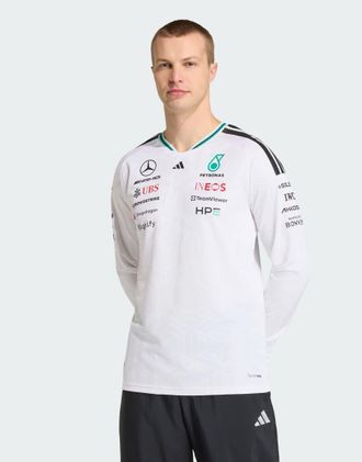 adidas Mercedes - Amg Petronas Formula 1 Team Driver Jersey Authentic - Maglia a maniche lunghe bianca-Bianco