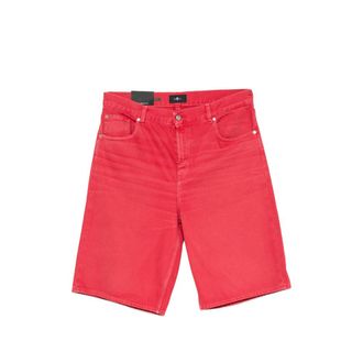 7 For All Mankind Buttoned Denim Shorts