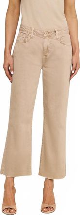 L'agence Wanda Crop Wide Leg Jeans In Biscuit
