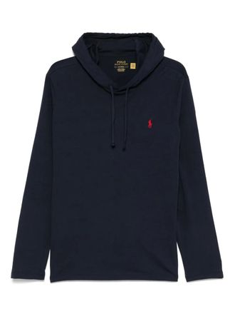 Polo Ralph Lauren jersey hoodie - men - Cotton/Cotton - S - Blue
