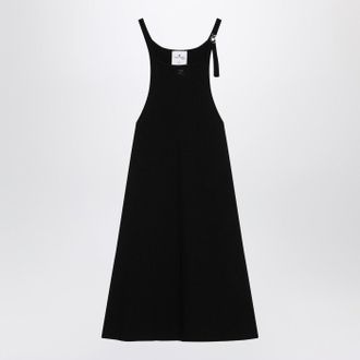 Courrèges Courrèges schwarzes, geripptes Mini -Kleid