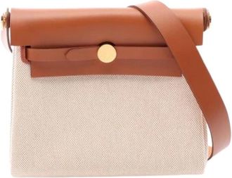 Herm&egrave;s Pre-owned Vintage Toile H Shoulder Bag - Dames - Vintage Schoudertas - Beige - ONE Size - Vintage