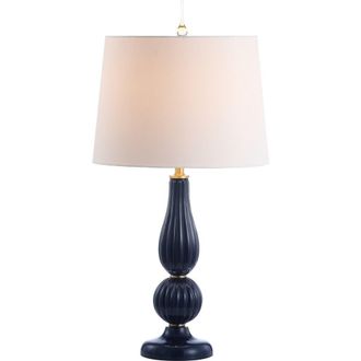 Jonathan Y Designs Maddie 28 Glass/Metal LED Table Lamp in Navy at Nordstrom