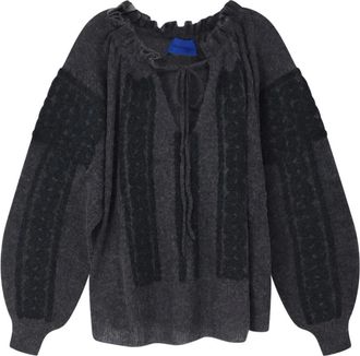 Mes Demoiselles... Blouse met ruches bij de hals - Dames - Blouses & Shirts - Zwart - Maat: S Zijde