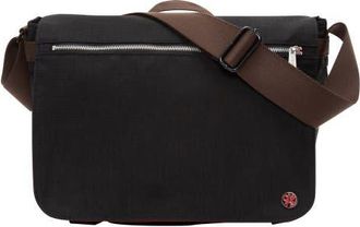 Giorgio Martello Milano Waxed Nylon Whitehall 15 Laptop Bag in Black at Nordstrom