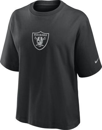 Nike Las Vegas Raiders Boxy Nike Womens NFL T-Shirt in Black | 01CM00A8D-KK1