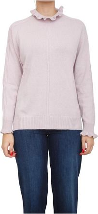 Twinset Lupetto Lilla Twin-Set - Dames - Ronde hals truien - Paars - L - Wol - Truien & Vesten
