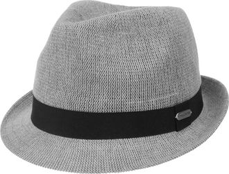 Chillouts Bardolino Cotton Trilby Hat Women/Men - Sun Beach with Grosgrain Band Summer Spring-Summer - M (56-57 cm) Grey