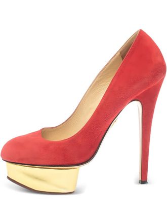 Charlotte Olympia pre-owned 140mm Dolly platform stiletto pumps - Red