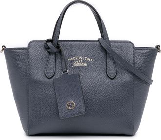 Gucci Pre-owned Womens Leather Tote Detachable Strap - Grey - One Size