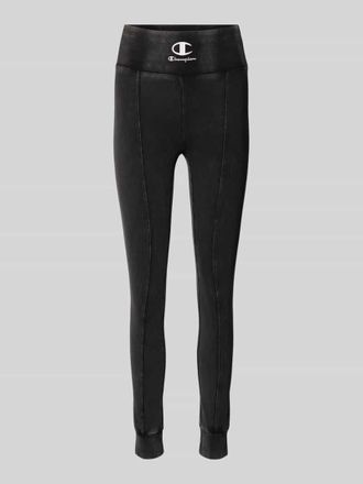 Champion Skinny Fit Leggings mit fixierten B&uuml;gelfalten in Black, Gr&ouml;&szlig;e XS