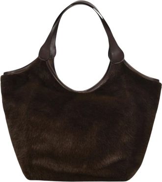 Gran Sasso Borsa Shopper in Finta Pelliccia - - Bags - Donna - Marrone - ONE SIZE