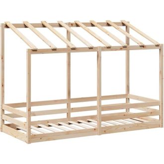 vidaXL Cama Infantil Con Techo Madera Maciza Pino 90x190 Cm Vidaxl