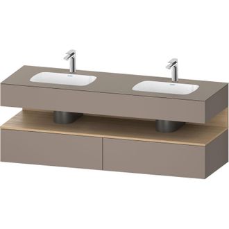 Duravit Qatego Lavabo Encastrado Con Base De Lavabo Consola, - Duravit