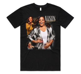 Sanfran Clothing Alison Hammond Homage T-Shirt Funny UK TV British Morning Show Presenter Top Tee Large/Black