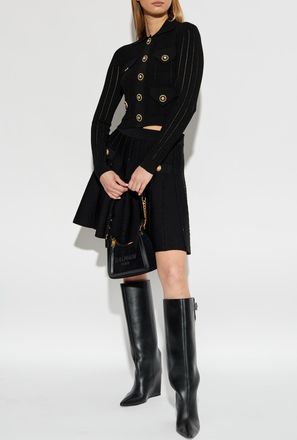 Balmain Flared Skirt, Womens, Black