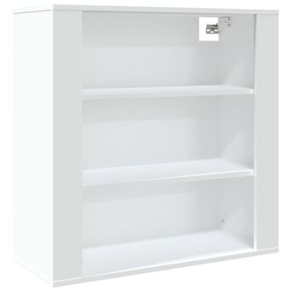 vidaXL Armario De Pared Madera Contrachapada Blanco 80x33x80 Cm Vidaxl