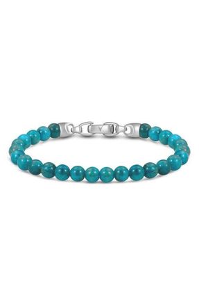 Vincero Spiritual Bead Birthstone Bracelet in March /Apatite at Nordstrom, Size 7.5
