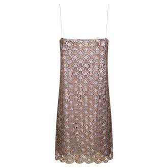 Rotate ROTATE Birger Christensen, Short Dresses, female, Gray, Size: XS Scallop Sequin Mini Dress