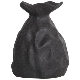 Beliani Beliani - Florero Decoraci&oacute;n Del Hogar Gres Impermeable Negro Coontail