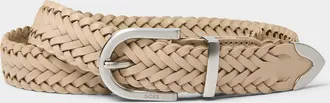 BOSS Mens Beige braided belt