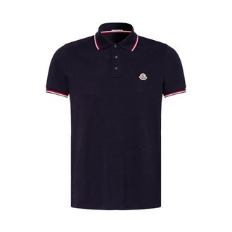 Moncler SS Polo - Heren - Tops - Blauw - Maat: L Katoen
