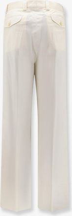 Laneus Mens Trousers Stretch Cotton White
