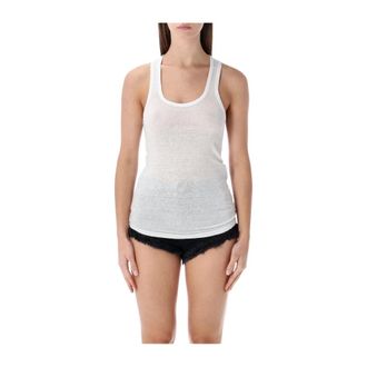 Isabel Marant Top de punto semitransparente - Tops - Mujer - Blanco - S