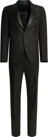 Tagliatore Virgin Wool Tuxedo - Heren - Business pakken - Zwart - L - Wol - Kostuums