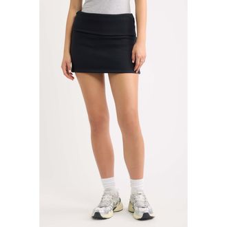 BP. Foldover Fleece Miniskort in Black Jet at Nordstrom, Size Xx-Small