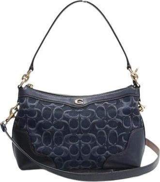 Coach Pre-owned Cross Body Bags, female, Blue, Size: ONE SIZE Pre-owned Denim Shoulder Bag