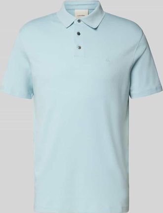 Calvin Klein Relaxed Fit Poloshirt mit Logo-Stitching Modell SUPIMA in Hellblau, Größe XL