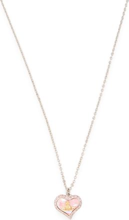 Vivienne Westwood Petra Heart Necklace - Pink - One Size