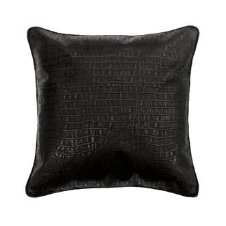 OEM Fundas De Coj&iacute;n A Medida, Fundas Decorativas Negras Para Almohadas De Sof&aacute;, 16x16 Pulgadas, Fundas De Coj&iacute;n De Piel Sint&eacute;tica, Color Liso, Tapicer&iacute;a T