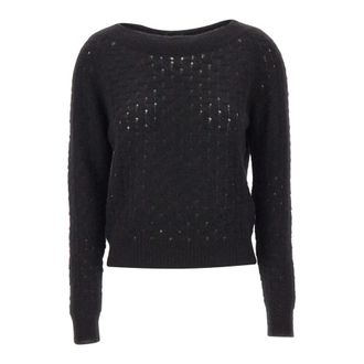 Gran Sasso Truien Zwart - Dames - Ronde hals truien - Zwart - XS - Wol - Truien & Vesten