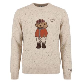 MC2 Saint Barth Jersey Heron Donegal con cuello redondo - Knitwear - Hombre - Beige - XL