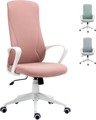 Vinsetto Vinsetto - Silla De Oficina Giratoria Silla De Escritorio Juvenil Con Altura Ajustable Funci&oacute;n De Basculante Reposabrazos Y Respaldo Alto 62x56x110-11