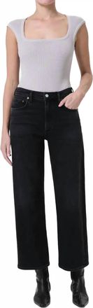A Gold E Ren High Rise Wide Leg Jeans In Hush