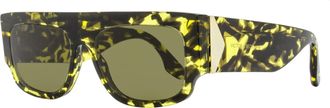 Victoria Beckham Womens V Plaque Sunglasses VB666S 012 Yellow Havana 55mm