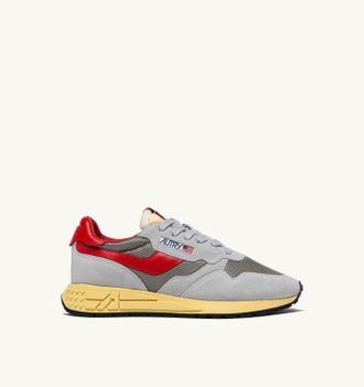 Autry REELWIND LOW SNEAKERS IN GRAY AND MOON SUEDE AND MESH