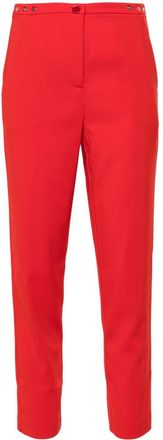 Patrizia Pepe Essential cropped trousers - women - Polyester/Spandex/Elastane - 40 - Red