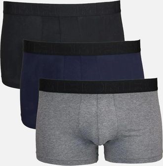 HOM Mens HOM 3-Pack Boxerlines Boxer Trunks, Black/Navy/Grey - Size: 32/30/31