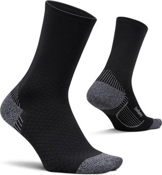 Feetures Plantar Fasciitis Relief Light Cushion Mini Crew Targeted Arch & Plantar Fascia Support in Black at Nordstrom, Size Medium