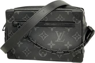 Louis Vuitton Pre-owned Cross Body Bags, male, Black, Size: ONE SIZE Pre-owned Vintage Canvas Shoulder Bag